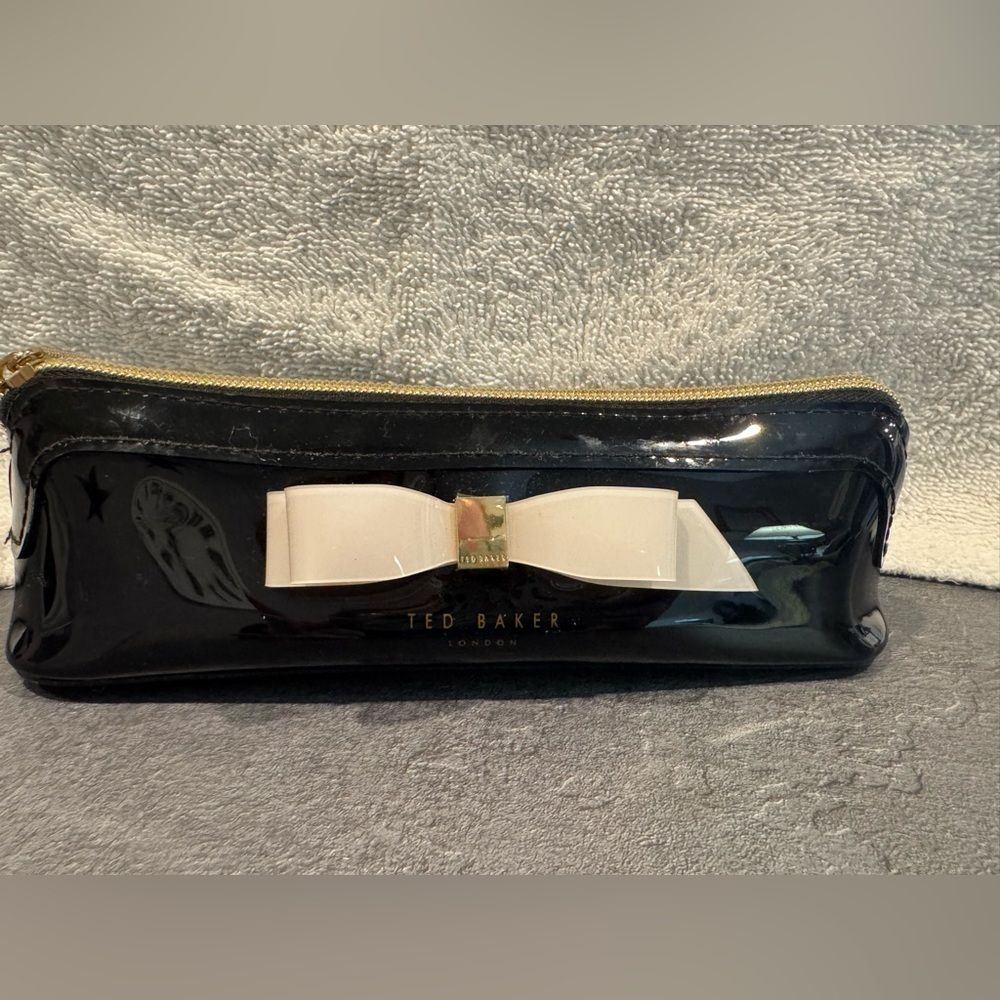 Ted Baker Black Patent Pouch with Bow